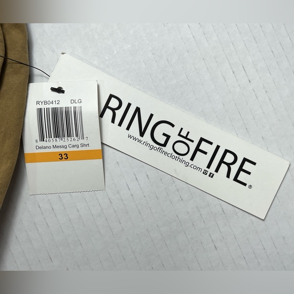 Ring of Fire Delano Messenger Cargo Shorts Mens 33 Beige RYB0412 NWT 100% Cotton - Picture 13 of 13